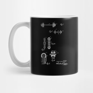 Bar Bell Vintage Patent Drawing Mug